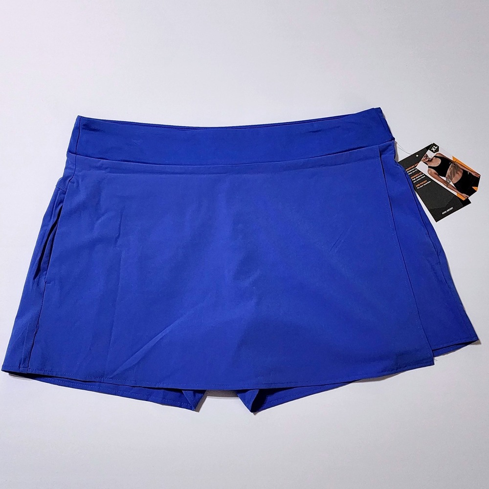 Avia Tenniscore Preppy Skort Hidden Pocket Size XL Santorini Blue